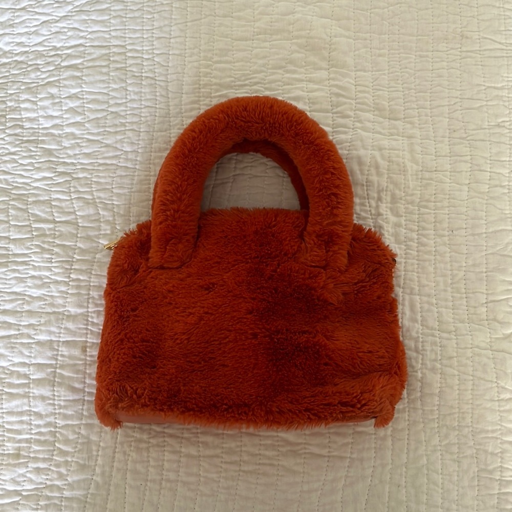Cutest fuzzy orange bag